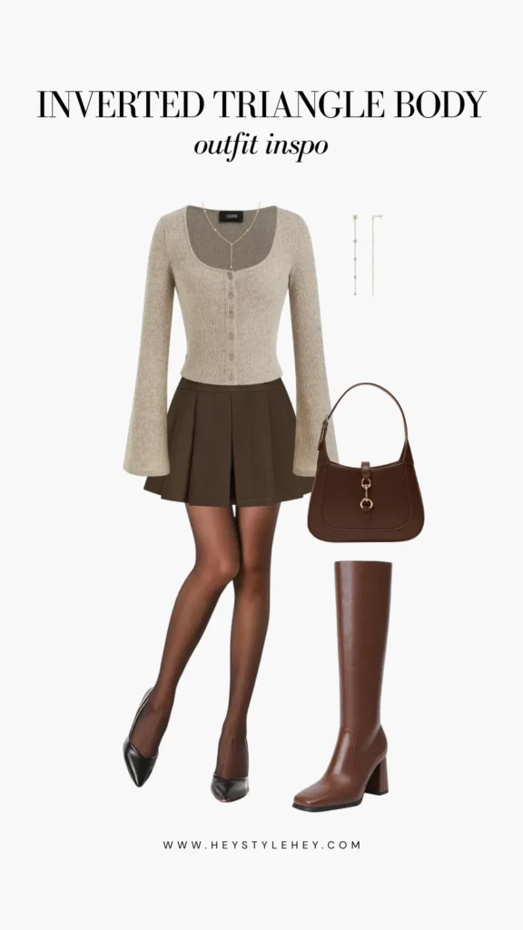 how to dress for an inverted triangle body shape
