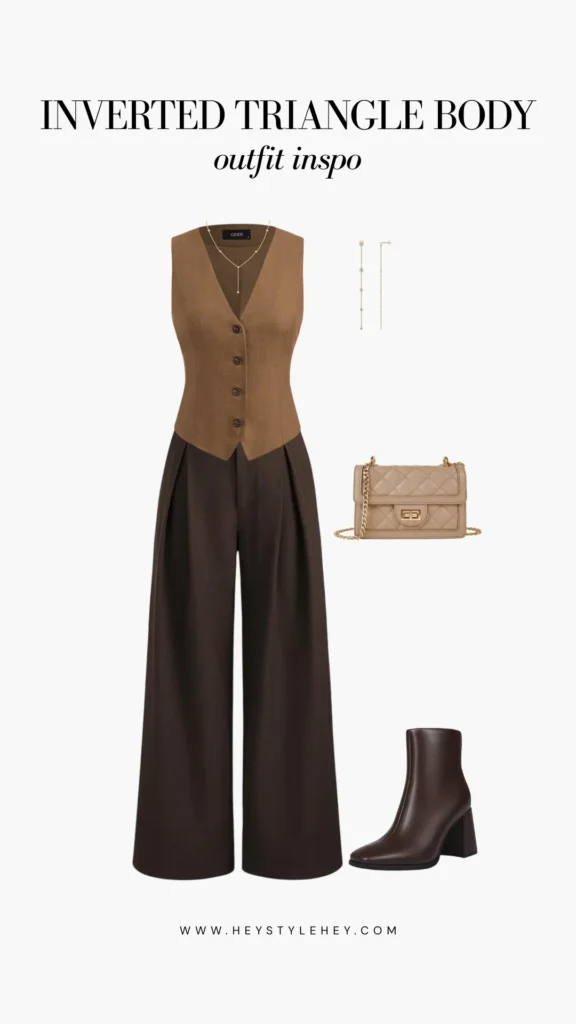how to dress for an inverted triangle body shape