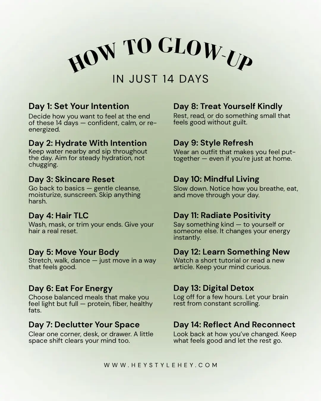 How To Glow Up In 14 Days: Your Two-Week Self Care Plan