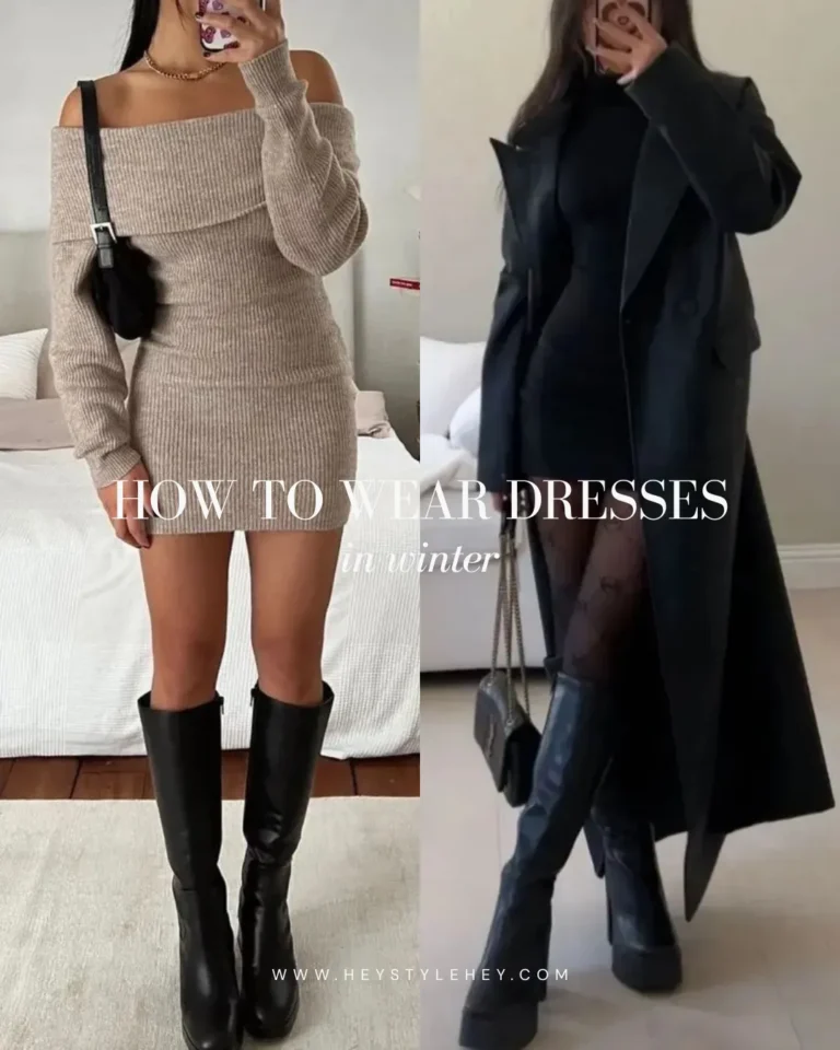 how to wear dresses in winter