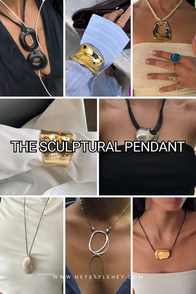 2026 fashion trend: sculptural pendant