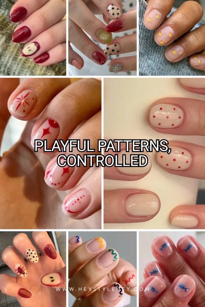 2026 nail trend: playful patterns, but controlled