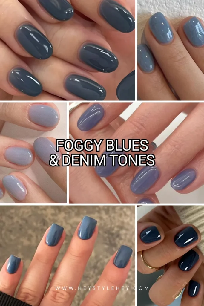 2026 nail trend: foggy blues