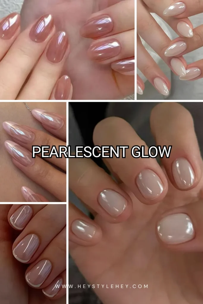 2026 nail trend: pearlescent glow