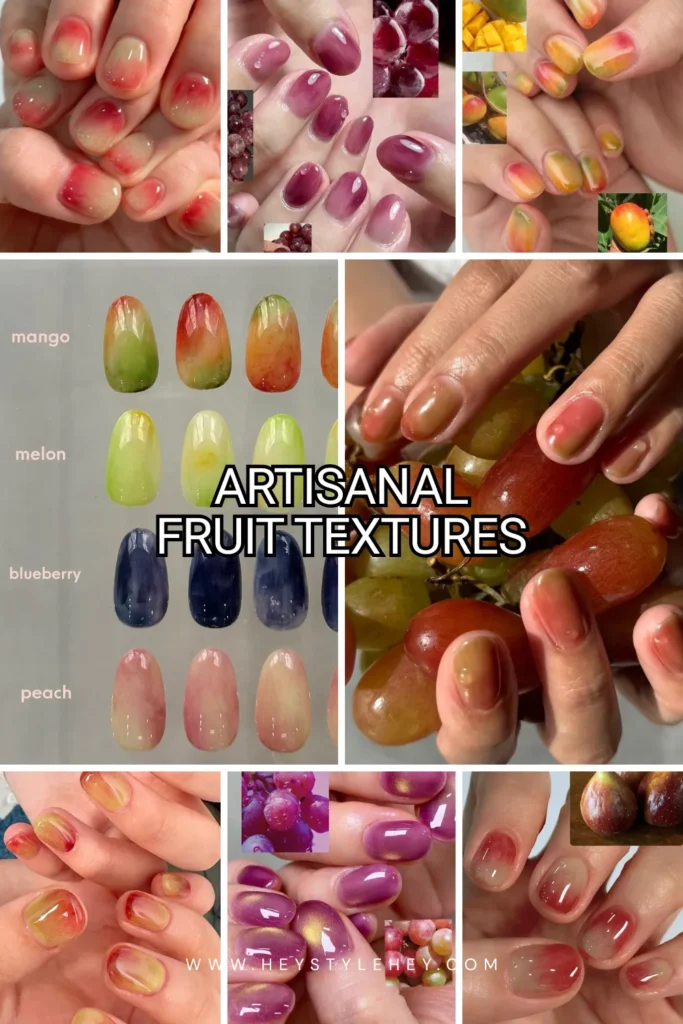 2026 nail trend: fruite textures