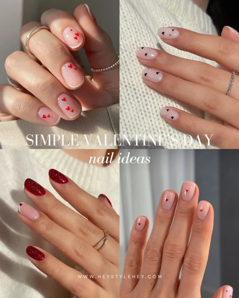 simple valentines day nails