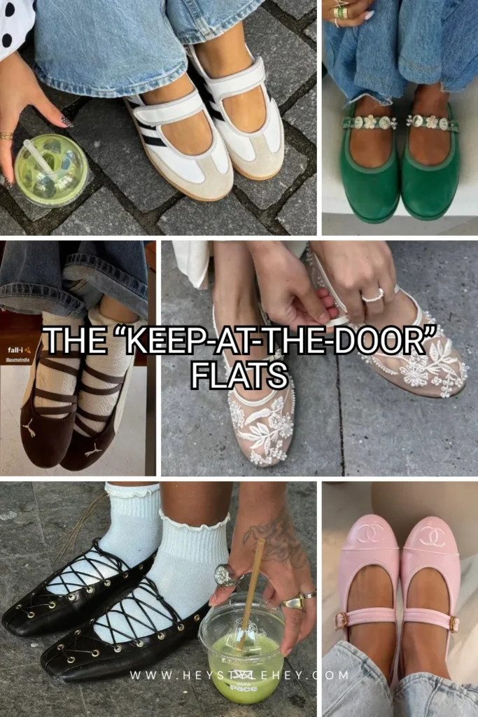 spring 2026 fashion trend: simple flats