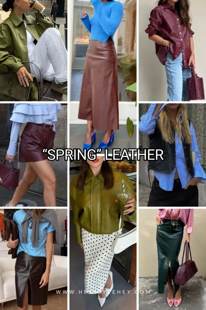 spring 2026 fashion trend: leather