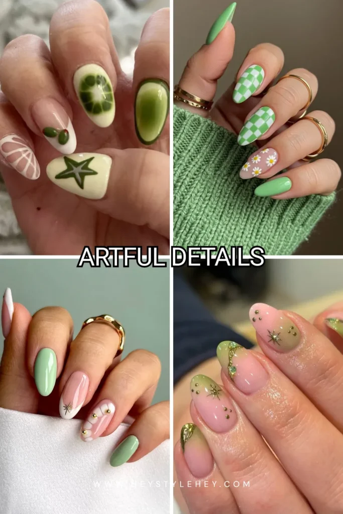 green nails - artful details