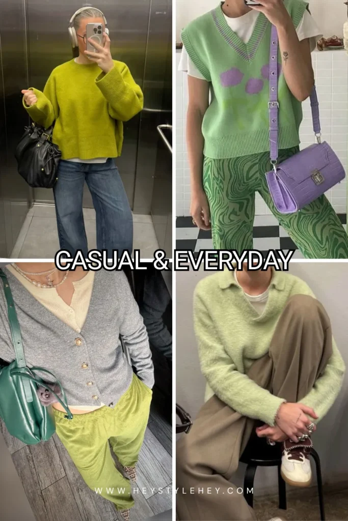 green outfit ideas - casual & everyday
