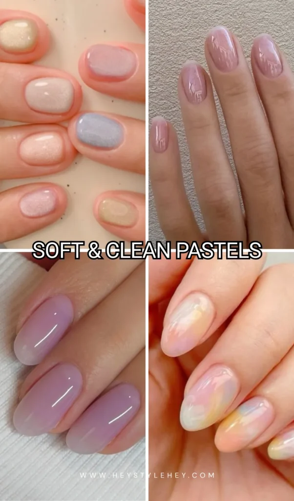 pastel nails - soft & clean