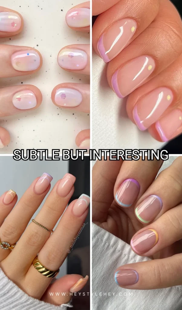 pastel nails - subtle but interesting