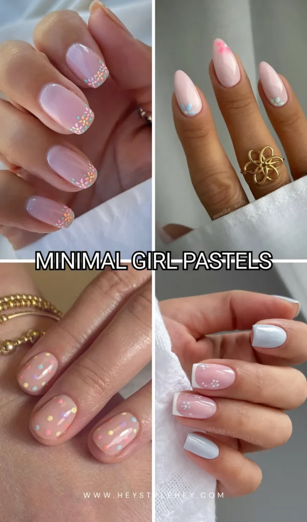 pastel nails - minimal girl