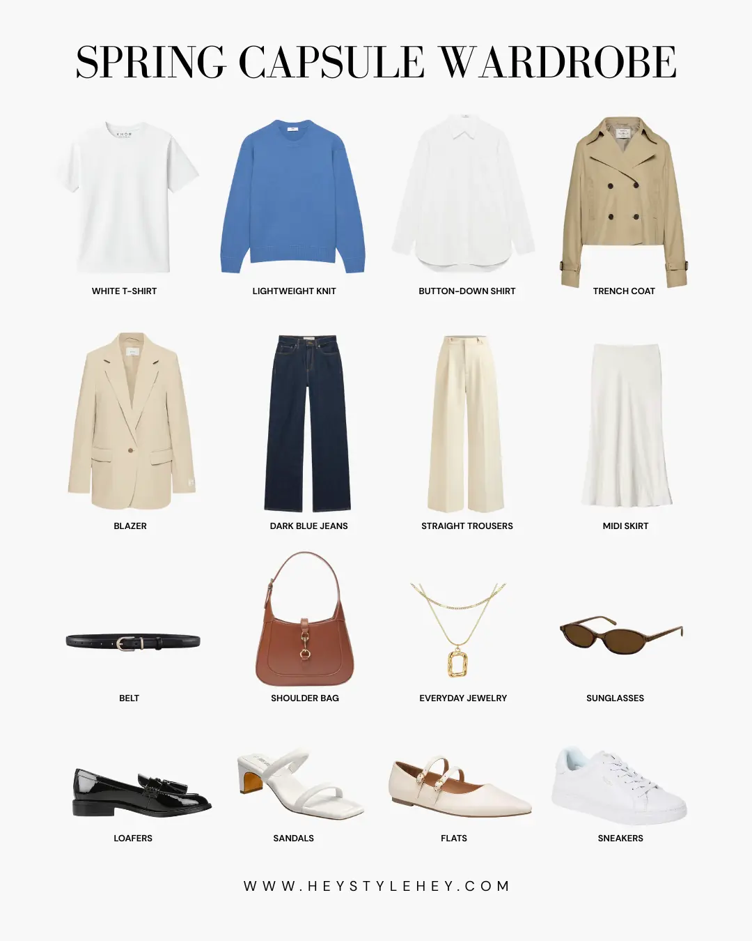 Spring 2026 Capsule Wardrobe: 12 Essentials &amp; Outfit Ideas