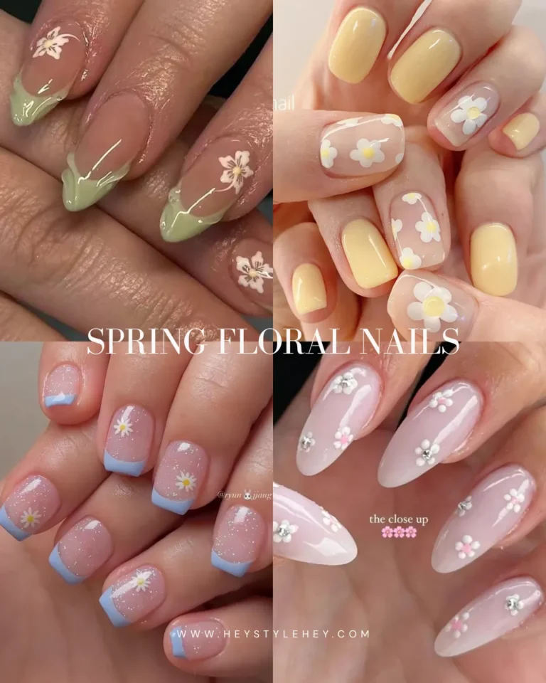 spring floral nails