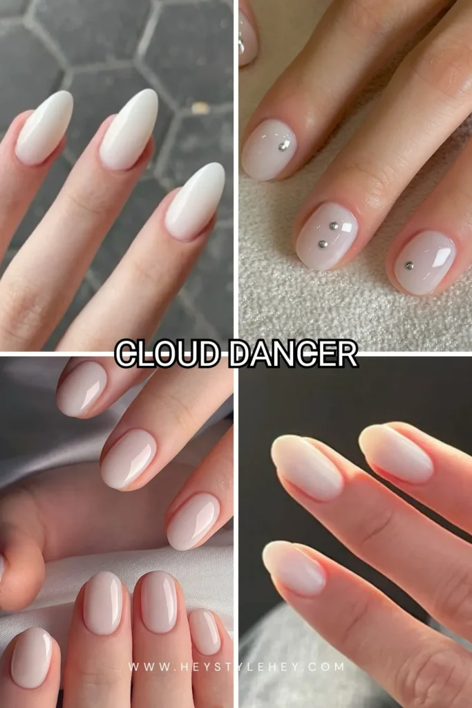 spring nail colors - cloud dancer