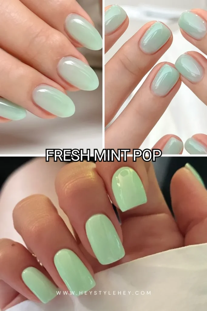 spring nail colors - fresh mint pop