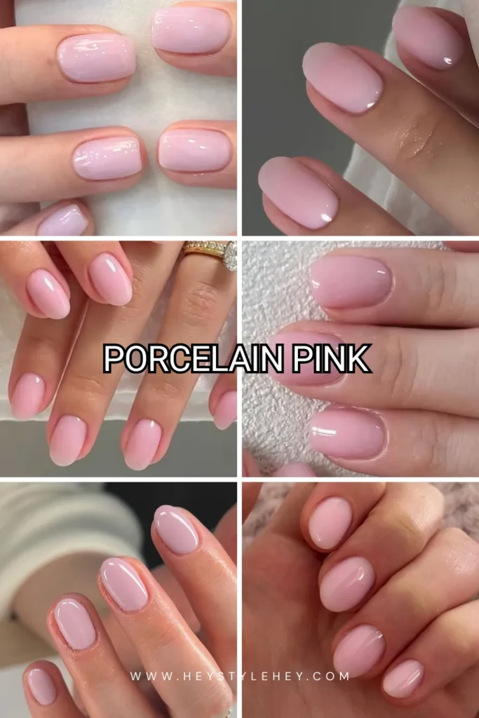 spring nail colors - porcelain pink