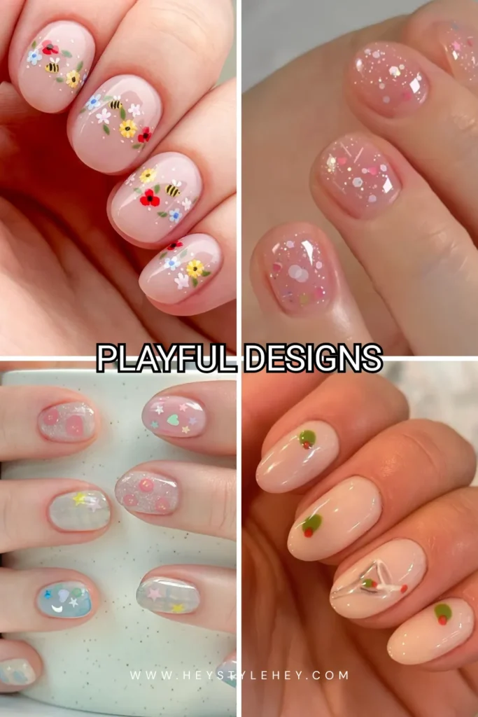 spring nails - playful designs