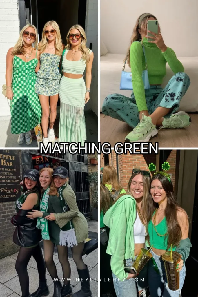 st. patricks day outfits - matching green