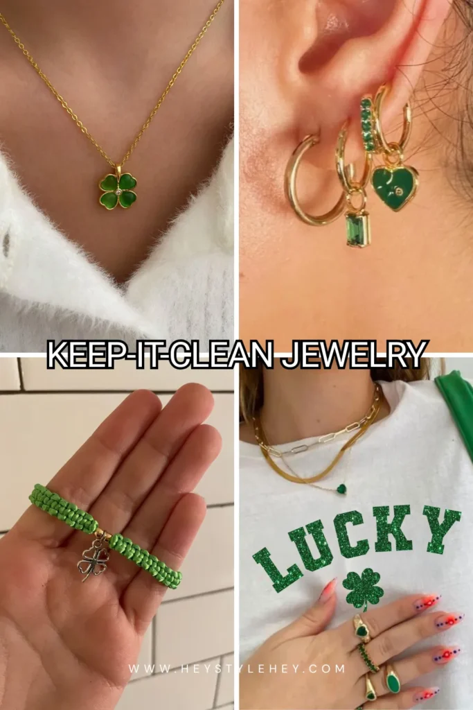 st. patricks day outfits - simple gold jewelry