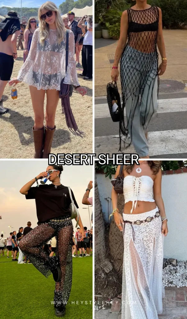 Coachella outfit ideas - desert sheer