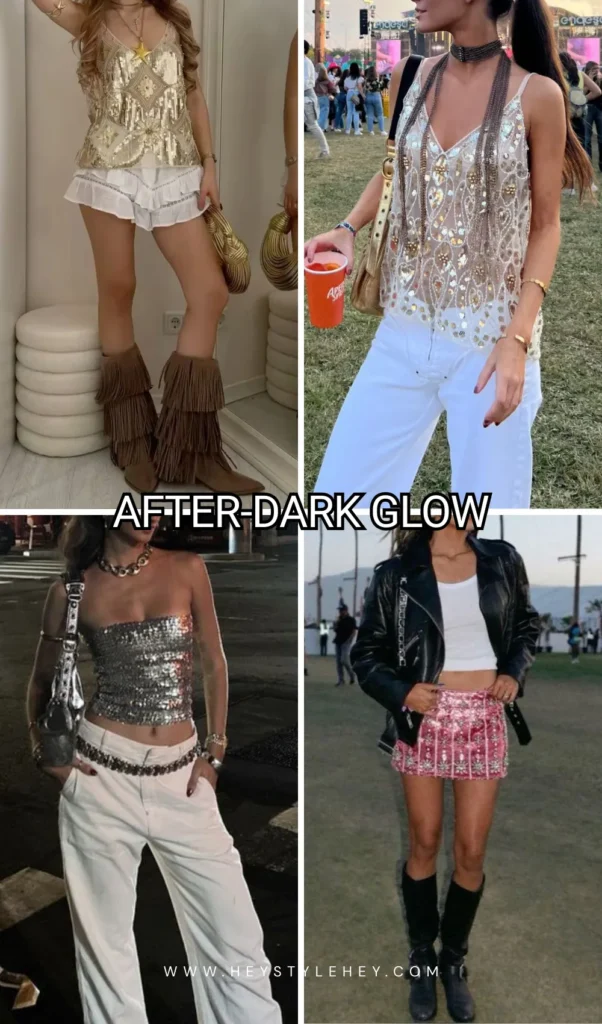 Coachella outfit ideas - metallic