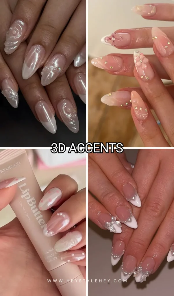 prom nail ideas - 3d accents