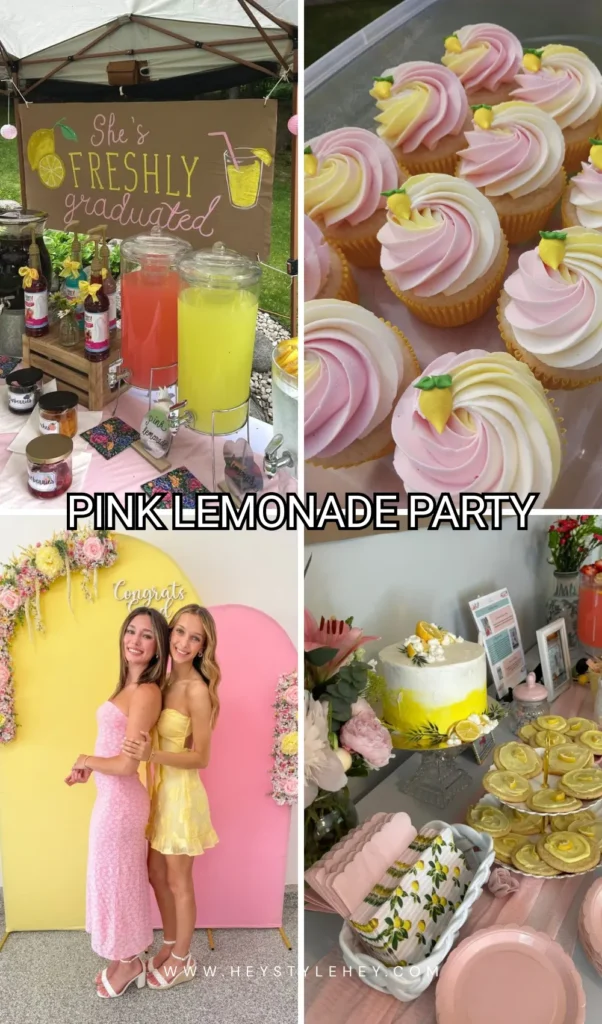 graduation party theme - pink lemonade
