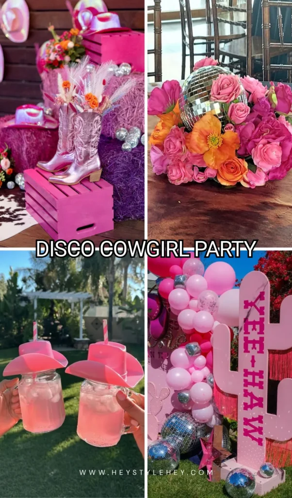 graduation party theme - disco cowgirl