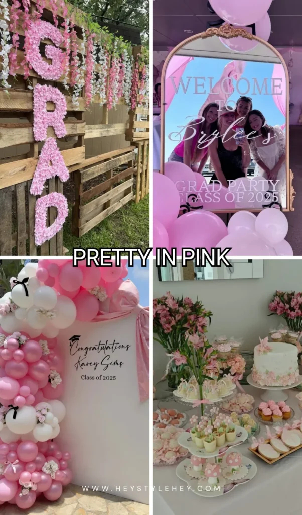 graduation party theme - pretty in pink