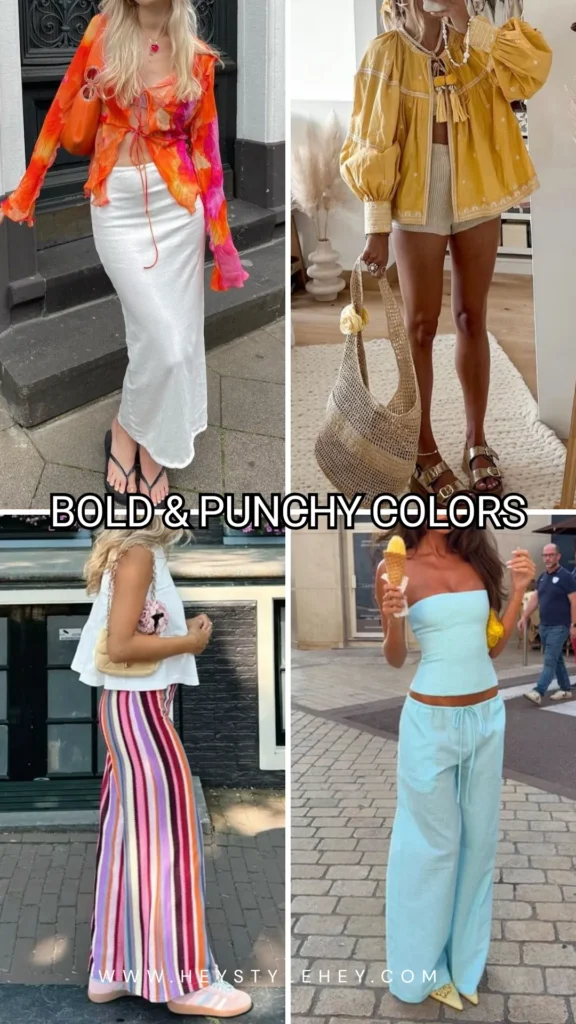 summer 2026 fashion trends - bold & punchy colors