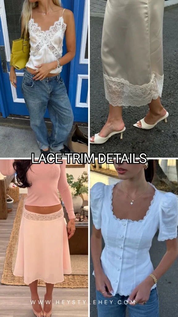 summer 2026 fashion trends - lace trim details