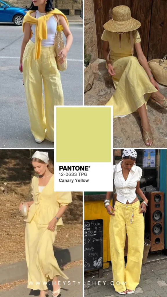 summer color trends 2026 - canary yellow