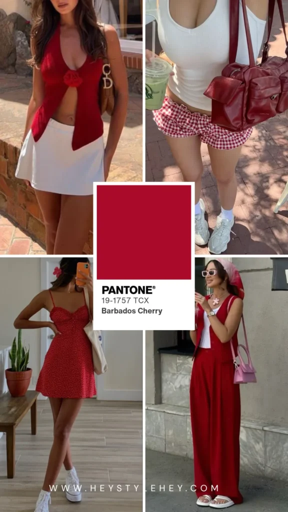 summer color trends 2026 - cherry red