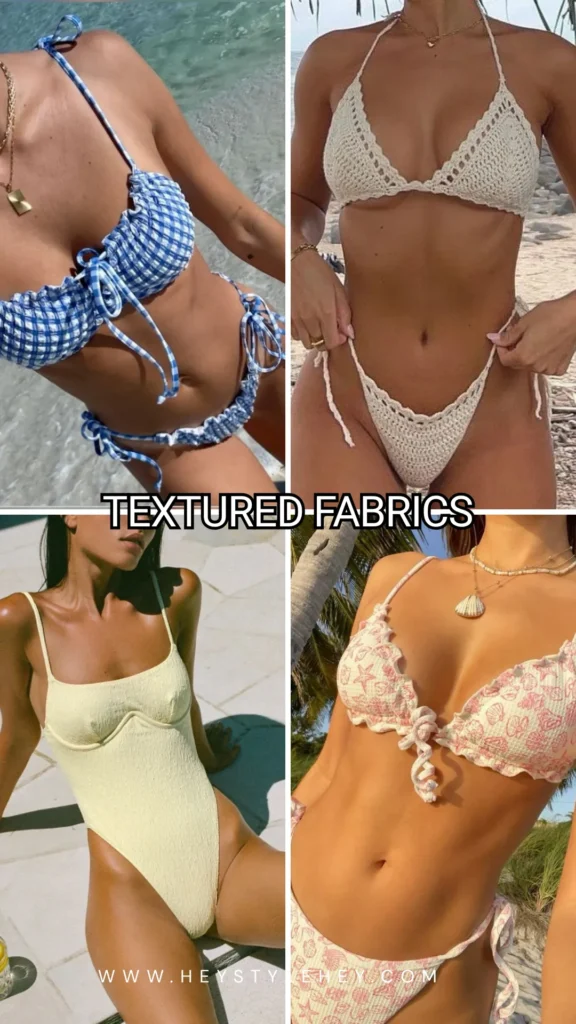 2026 swimwear trends - textured fabrics