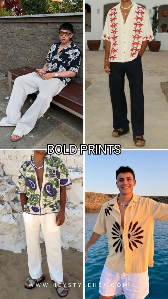 mens summer 2026 fashion trends - bold prints