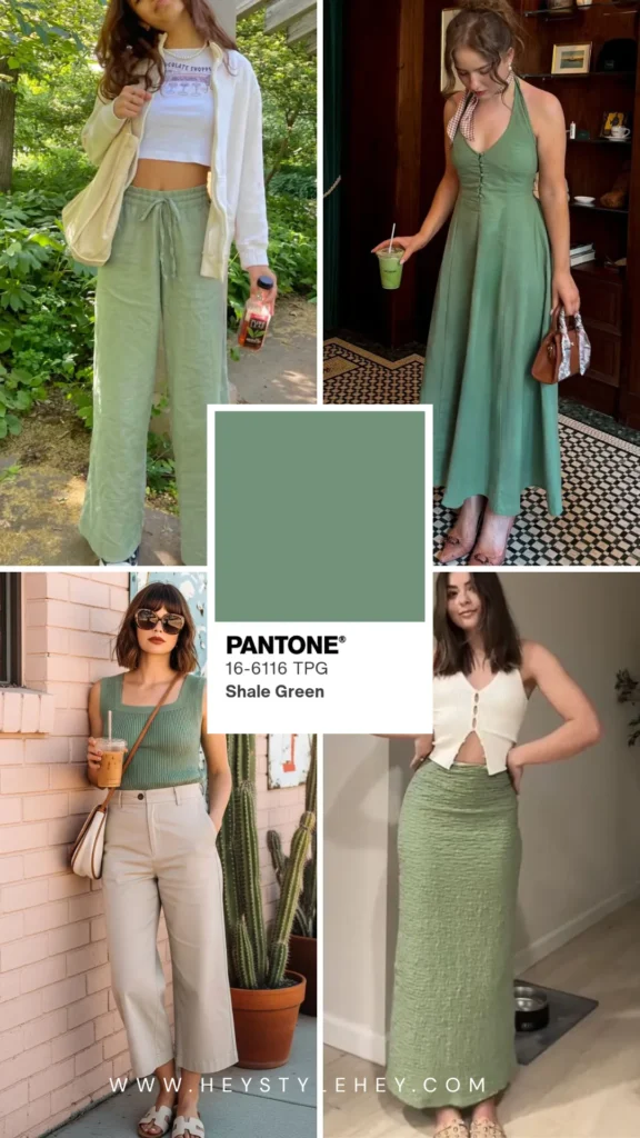 summer 2026 color trends - shale green