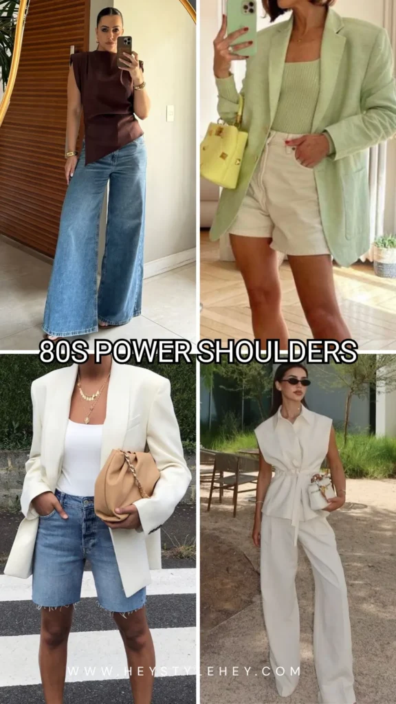 summer 2026 fashion trends - 80s power shoulders