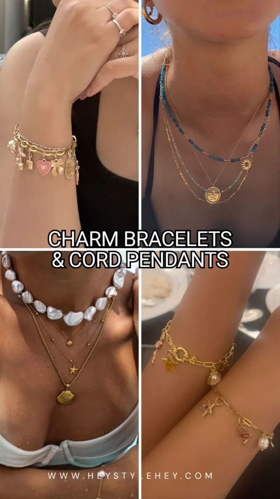 summer 2026 fashion trends - charm bracelets and cord pendants