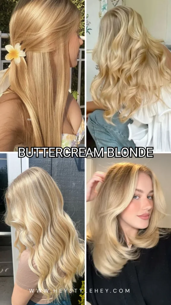 summer 2026 hair color trends - butter cream blonde