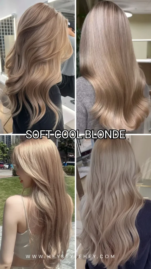 summer 2026 hair color trends - soft cool blonde