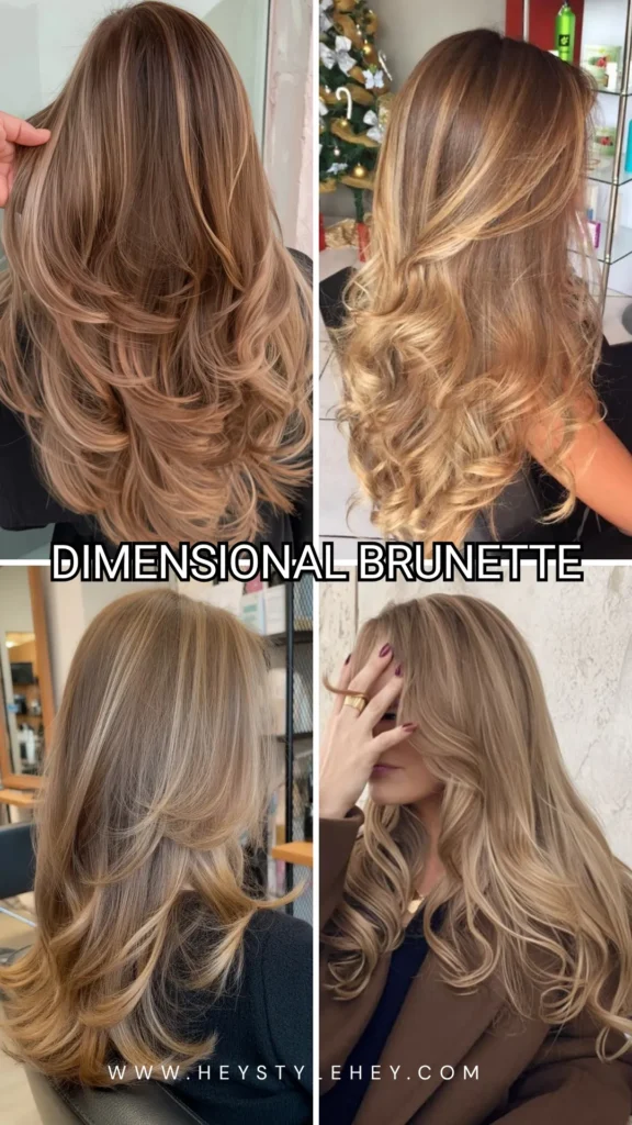 summer 2026 hair color trends - dimensional brunette