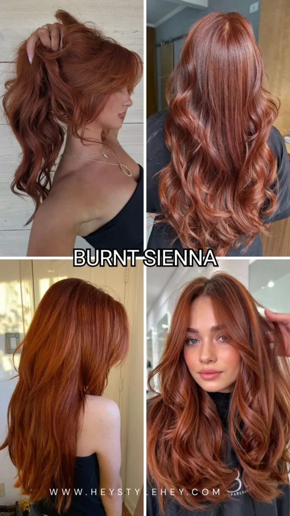 summer 2026 hair color trends - burnt Sienna