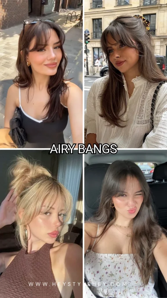 summer 2026 hair trends - airy bangs