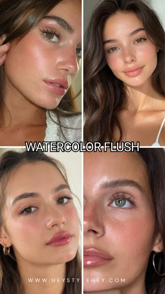 summer 2026 makeup trends - watercolor flush
