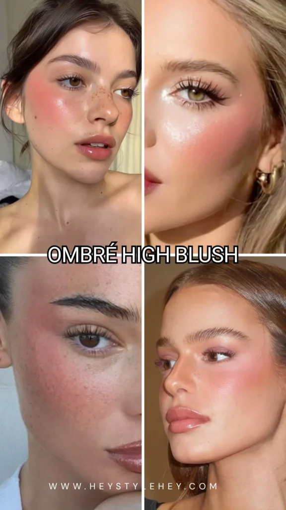 summer 2026 makeup trends - ombre high blush