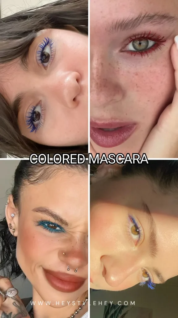 summer 2026 makeup trends - colored mascara