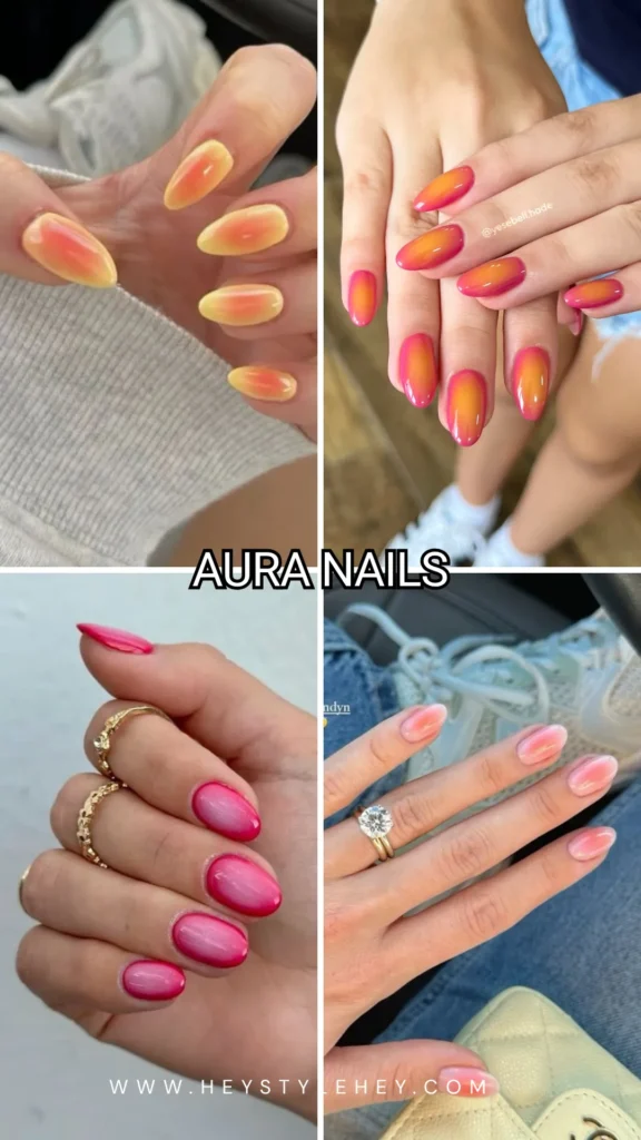 summer 2026 nail color trends - aura nails