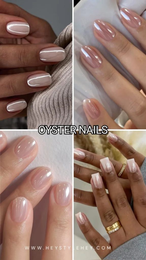 summer 2026 nail color trends - oyster nails
